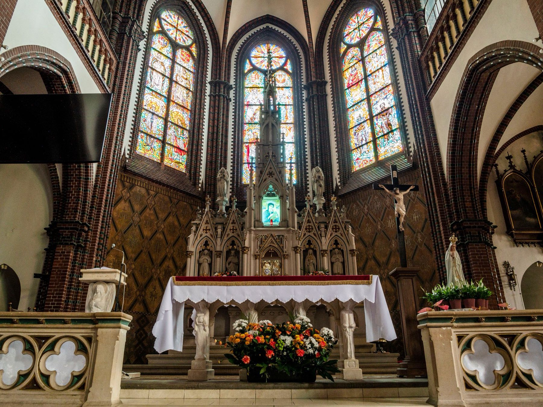 The interior of a church