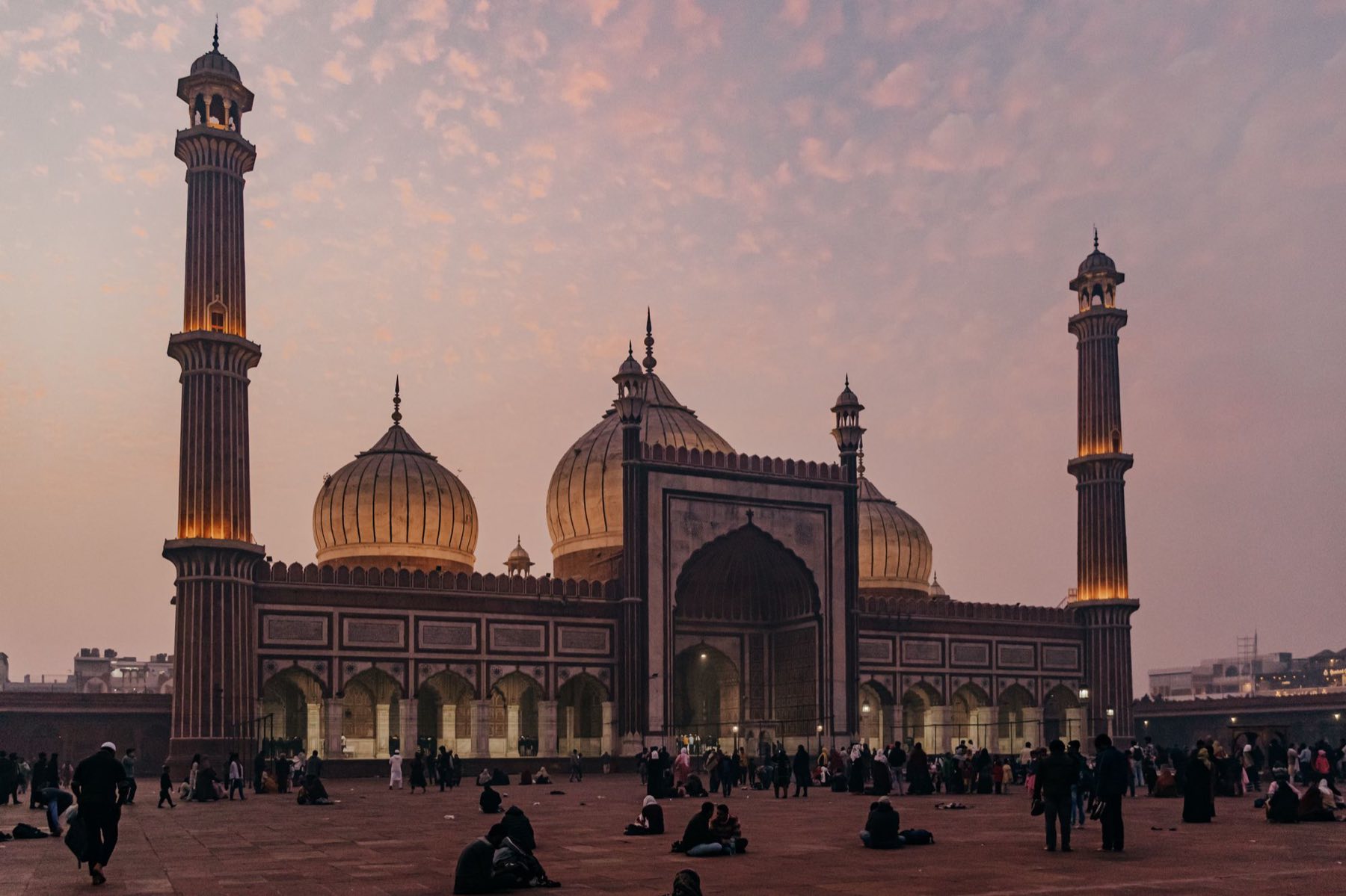 The interior of a masjid