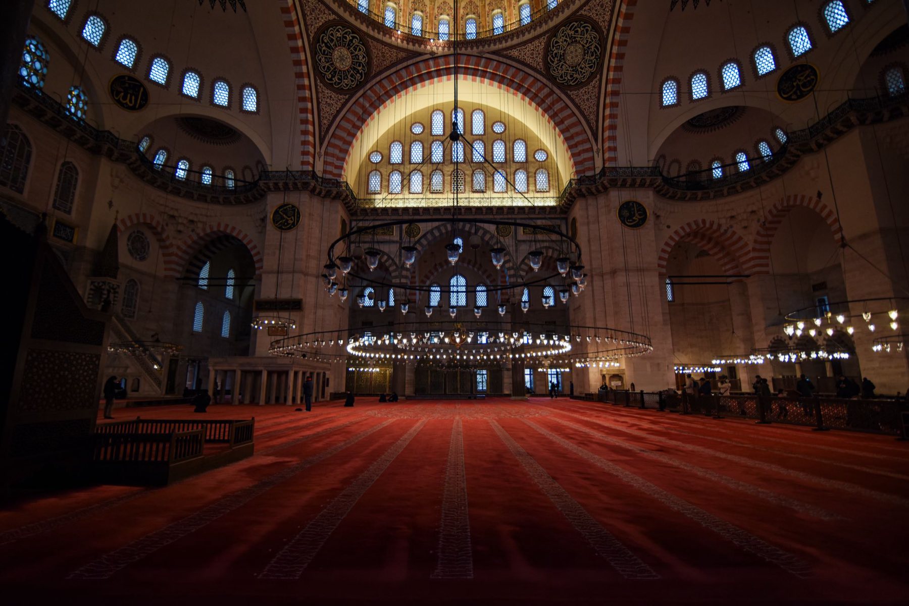 The interior of a masjid
